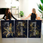 Quadro Decorativo Lírios BlackGold - Composição 56 - Imagem 2