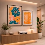 Quadro Decorativo Arte Botânica Tropical - Composição 154 (70x50cm e 35x50cm)