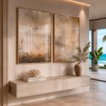 Quadro Decorativo Textura Areia Dourada - Composição 251