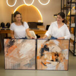 Quadro Decorativo Pintura Abstrata Pinceladas Tons Terracota - Composição 157 - Imagem 4