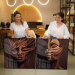 Quadro Decorativo Rostos Femininos Tons Terrosos - Composição 98 - Imagem 5