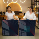 Quadro Decorativo Linhas Paleta Escura - Composição 02 - Imagem 2