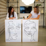 Quadro Decorativo Rostos em Linha - Composição 33 - Imagem 5