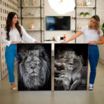 Quadro Decorativo Casal de Leões - Composição 119 - Imagem 3
