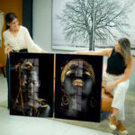 Quadro Decorativo Rosto Feminino com Pintura Black e Gold - Composição 74 - Imagem 2