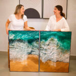 Quadro Decorativo Ondas da Praia vista de Cima - Composição 91 - Imagem 2