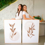 Quadro Decorativo Botânico Folhas Tons Terrosos - Composição 141 - Imagem 2