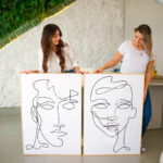 Quadro Decorativo Rostos em Linha - Composição 33 - Imagem 3