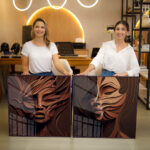 Quadro Decorativo Rostos Femininos Tons Terrosos - Composição 98 - Imagem 3