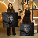 Quadro Decorativo Rosto Feminino Luz e Sombra - Composição 99 - Imagem 2