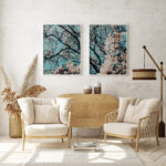 Quadro Decorativo Cerejeira Blue - Composição 277