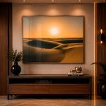 Quadro Decorativo Dunas Por do Sol