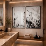 Quadro Decorativo Árvore Seca e Pássaros - Composição 237