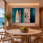 Quadro Decorativo Barco de Madeira e Anel de Amarração no Cais - Composição 258