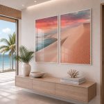 Quadro Decorativo Lençóis Dunas ao Pôr do Sol - Composição 45