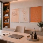 Quadro Decorativo Linha Botânica Folhas e Flores - Composição 48