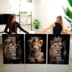 Quadro Decorativo Leões Realeza em Família - Composição 162 - Imagem 2