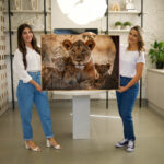 Quadro Decorativo Mãe Leoa 3 Filhotes - Imagem 2