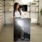 Quadro Decorativo Fotografia em Preto e Branco Morro Rio - Imagem 5