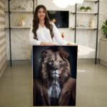Quadro Decorativo Leão Executivo - Imagem 2