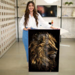 Quadro Decorativo Leão Dourado - Imagem 4