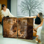 Quadro Decorativo Leoa e Filhote - Composição 194 - Imagem 2