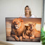 Quadro Decorativo Família de Leões - Imagem 4
