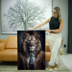 Quadro Decorativo Leão Executivo - Imagem 3