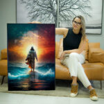 Quadro Decorativo Jesus Cristo Mar Aberto - Imagem 4