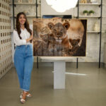 Quadro Decorativo Mãe Leoa 3 Filhotes - Imagem 4