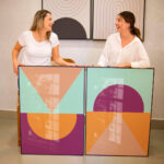 Quadro Decorativo Geométrico Tons Vibrantes - Composição 186 - Imagem 2
