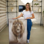 Quadro Decorativo Leão Tons Claro - Imagem 5