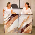 Quadro Decorativo Abstrato Pintura Tons Terrosos - Composição 215 - Imagem 2