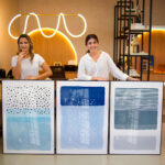Quadro Decorativo Traços e Linhas Tons Azul - Composição 68 - Imagem 3