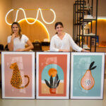 Quadro Decorativo Color Block / Sol Onça Fruta - Composição 47 - Imagem 3