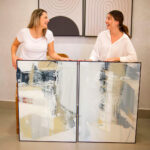 Quadro decorativo Pintura Abstrata Tons Neutro - Composição 198 - Imagem 2