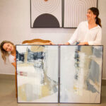 Quadro decorativo Pintura Abstrata Tons Neutro - Composição 198 - Imagem 3