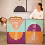Quadro Decorativo Geométrico Tons Vibrantes - Composição 186 - Imagem 3