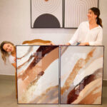 Quadro Decorativo Abstrato Pintura Tons Terrosos - Composição 215 - Imagem 3