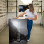 Quadro Decorativo Fotografia em Preto e Branco Morro Rio - Imagem 2