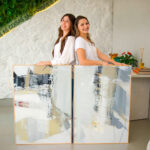 Quadro decorativo Pintura Abstrata Tons Neutro - Composição 198 - Imagem 4