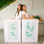 Quadro Decorativo Folhas Verde-Água Aquarela - Composição 40 - Imagem 3