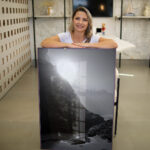 Quadro Decorativo Fotografia em Preto e Branco Morro Rio - Imagem 3