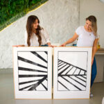 Quadro Decorativo Estrutura Arquitetônico em Preto e Branco - Composição 142 - Imagem 5
