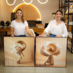 Quadro Decorativo Véus ao Vento com Tons Dourado - Composição 106 - Imagem 5