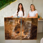 Quadro Decorativo Leoa e Filhote - Composição 194 - Imagem 4