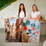 Quadro Decorativo Rua Europeia Guarda Chuva Coloridos - Composição 102 - Imagem 3