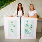 Quadro Decorativo Folhas Verde-Água Aquarela - Composição 40 - Imagem 5