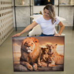 Quadro Decorativo Família de Leões - Imagem 3
