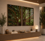 Quadro Decorativo Árvore com Folhas - Composição 90